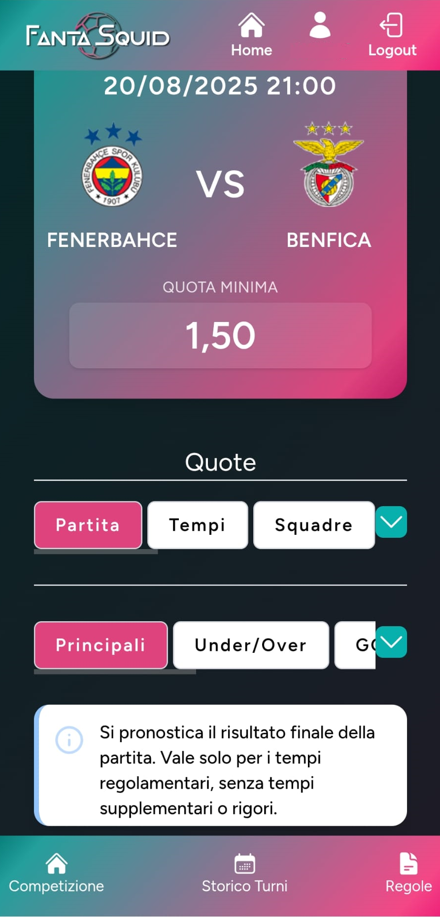 Panoramica del pannello Gioca