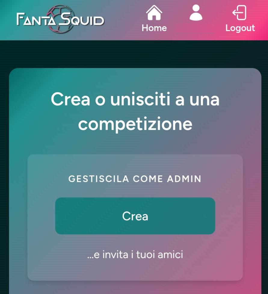 Form creazione competizione