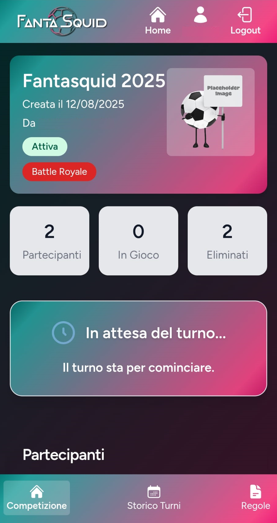 Schermata lobby - step 3