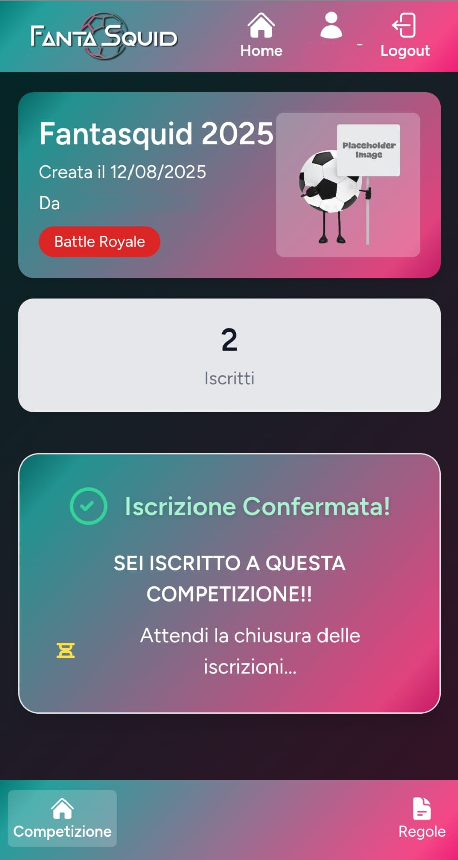 Schermata lobby - step 2